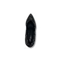 图片 FEX 113 女装格纹布面细跟鞋 - 黑色