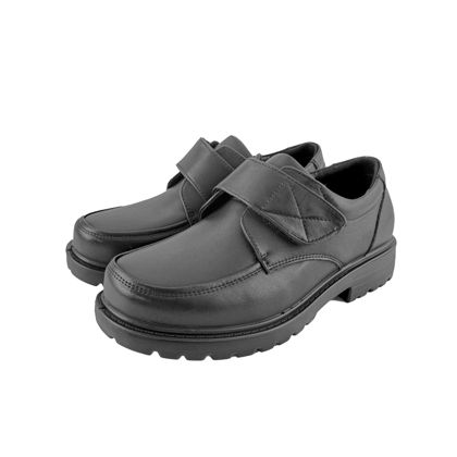 圖片 POLO & RACQUET CLUB-童裝黑色真皮學生鞋