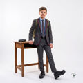 圖片 SANTA BARBARA POLO & RACQUET CLUB-黑色真皮學生鞋 (Black Genuine Leather School Shoes)